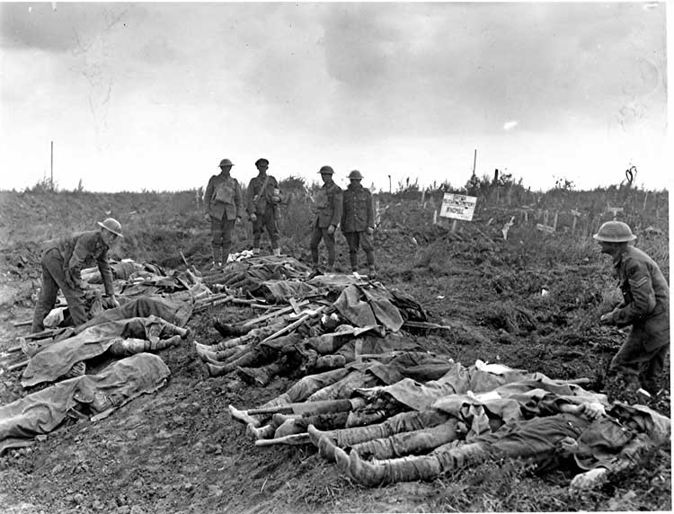 Soldiers await burial