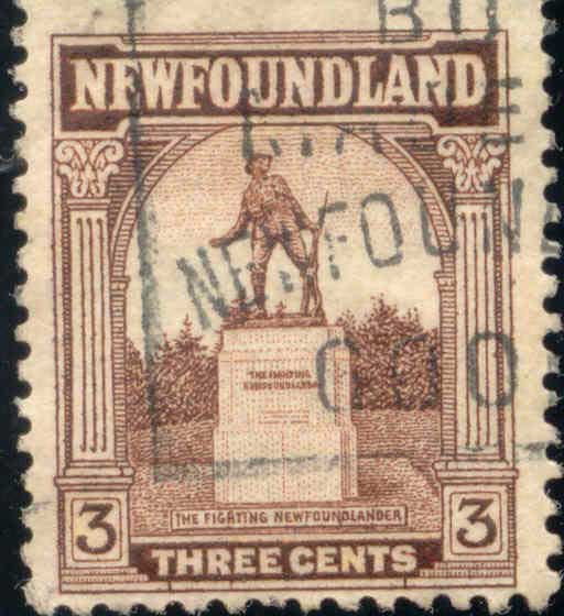 The Fighting Newfoundlander postage stamp - Le timbre du Terre-neuvien Combattant