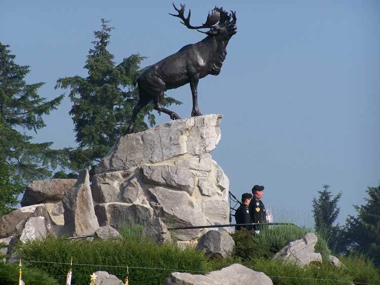 Caribou Monument located at Beaumont Hamel, France - Monument du caribou  Beaumont Hamel, France