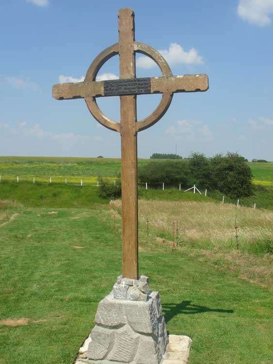 Memorial cross erected in memory of the 31st Highland Division - Croix Commmoratif rig en mmoire de la 31e Division Highland