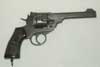 This revolver was a standard British Army issued Webley Mk VI in .455 calibre.  This weapon was a break top self extracting revolver. - Ce revolver est un Webley Mk VI, .455 calibre, un standard de larme britannique. Cet arme est un revolver de tte cassant auto-extrayant.